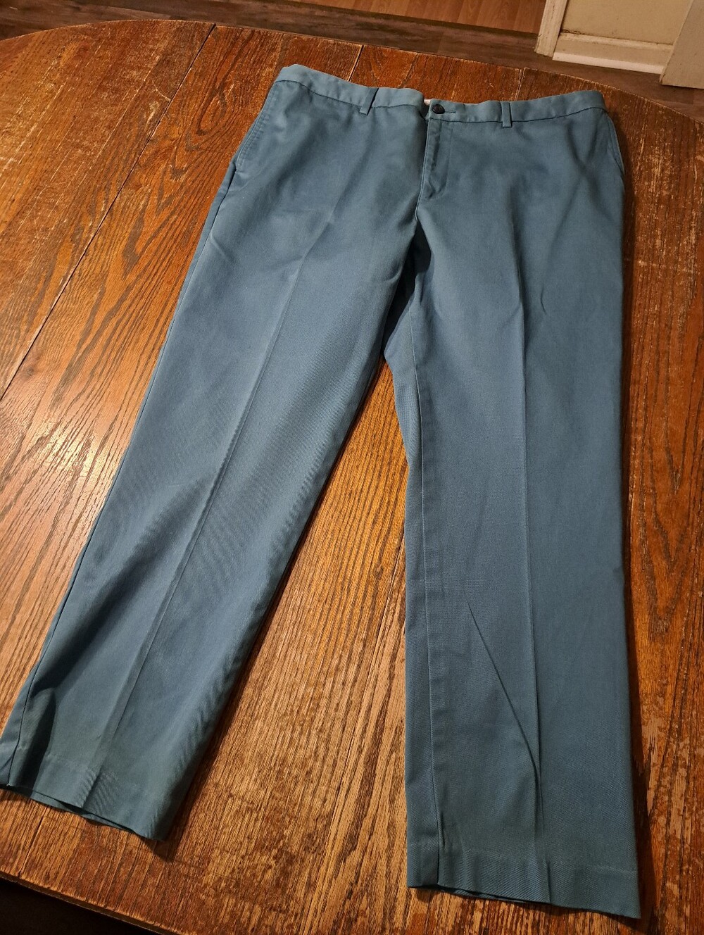 38x29 Savane Blue Flat Front Pants Trousers Slacks Pockets Comfort Waist